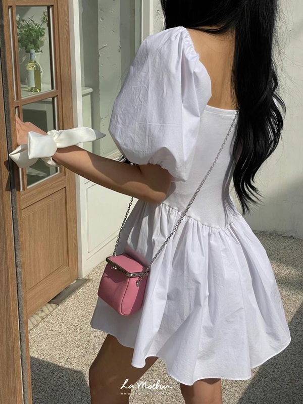 澎袖蘿莉風短洋裝